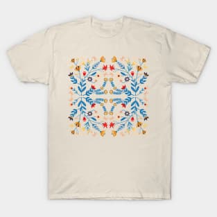 Folk art berries and flowers T-Shirt